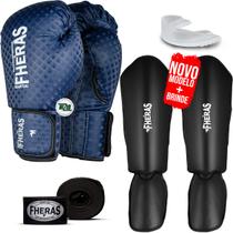 Kit Muay Thai Luva De Boxe Prisma Bandagem Bucal Gladiadora - Fheras