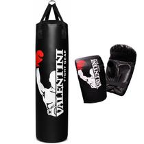 Kit Muay Thai Valentini Saco de Pancada 160cm Vazio e 1 Par de Luvas Bate Saco Kit Muay Thai Valentini Saco de Pancada 160cm Vazio e 1 Par de Luvas Bate Saco