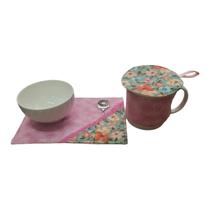Kit Mug Rug Tapete e Protetor para a Caneca