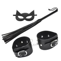 Kit Mulher Gato Máscara, Chicotinho e Bracelete - DOMINATRIX