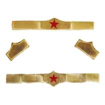 Kit Mulher Maravilha com Tiara Cinto e Braceletes Kit Mulher Maravilha com Tiara Cinto e Braceletes