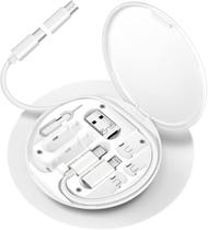 Kit Multi Adptador Cabo Usb C Otg Usb Para Lightning Branco