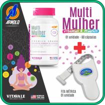 Kit Multi Mulher Multivitaminico Vitavale 60C + Fita Mética