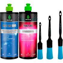 Kit Multi200 Ativ800 1,5 Litros Pinceis Resistente a Químico