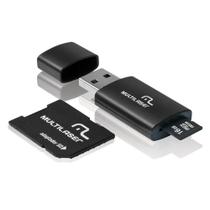 Kit Multilaser MC112 16GB 3 em 1 Pen Drive Adaptador e Cartão de Memória