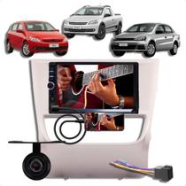 Kit Multimídia 2 DIN MP5 Roadstar 7 Polegadas Full Touch Moldura Gol/Voyage/Saveiro G6 Chicote e Câmera de ré