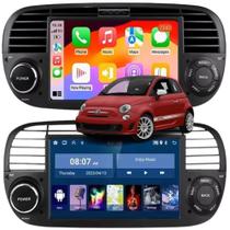 Kit Multimídia 6g 64g Fiat 500 2009-2015 Carplay + moldura e Câmera de Ré