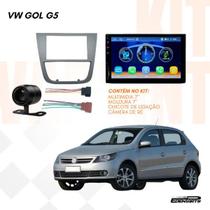 Kit Multimídia 7 MP5 Espelhamento Câmera de Ré Moldura 2DIN Gol G5 Conector 16 Vias