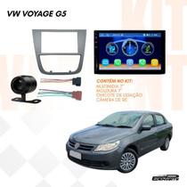 Kit Multimídia 7 MP5 Espelhamento Câmera de Ré Moldura 2DIN Voyage G5 Conector 16 Vias
