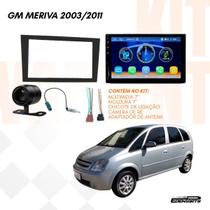 Kit Multimidia 7 MP5 Espelhamento Camera Moldura Meriva Chicote Conector Adaptador