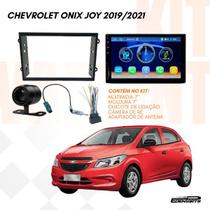 Kit Multimidia 7 MP5 Espelhamento Camera Moldura Onix Joy Chicote Adaptador Antena