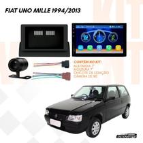 Kit Multimidia 7 MP5 Espelhamento Camera Moldura Uno Chicote Conector