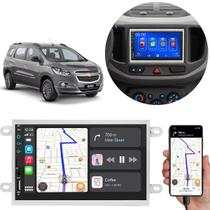 Kit Multimídia 7 Polegadas Chevrolet Spin 2013 a 2017 MP5 Carplay Android Auto
