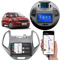 Kit Multimídia 7 Polegadas Ka 2018 A 2021 MP5 Carplay Bluetooth + Moldura 2 Din