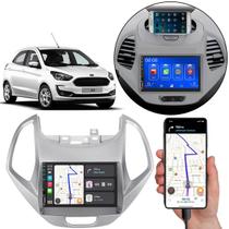 Kit Multimídia 7 Polegadas Ka 2018 A 2021 MP5 Carplay Bluetooth + Moldura 2 Din