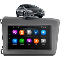 Kit Multimídia 7 Polegadas MP5/BT 2Din + Moldura Grafite Civic 2012 a 2016 AP760