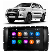 Kit Multimídia 7 Polegadas MP5/BT 2Din + Moldura Prata Hilux 2012 a 2016 - AP669