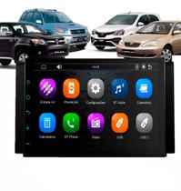 Kit Multimídia 7 Polegadas MP5/BT 2Din + Moldura Preta Hilux SW4 RAV4 Filder - AP487