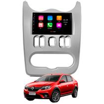 Kit Multimídia 7 Polegadas MP5/BT Carplay Android Auto Jr8 + Moldura Prata Logan Sandero - AP661 Kit Multimídia 7 Polegadas MP5/BT Carplay Android Auto Jr8 + Moldura Prata Logan Sandero - AP661