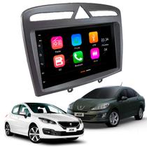 Kit Multimídia 7 Polegadas MP5/BT CarPlay Android JR8 + Moldura Prata 308 408 2012 a 2016 - AP690 Kit Multimídia 7 Polegadas MP5/BT CarPlay Android JR8 + Moldura Prata 308 408 2012 a 2016 - AP690