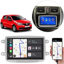 Kit Multimídia 7 Polegadas MP5 Renault Sandero 2011 a 2024 CarPlay Android Auto