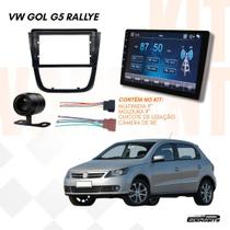 Kit Multimídia 9 MP5 CarPlay Câmera de Ré Moldura Flutuante Gol G5 Rallye Conector 16 ViaS