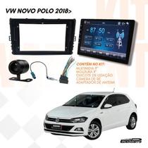 Kit Multimídia 9 MP5 CarPlay Câmera de Ré Moldura Polo Chicote Adaptador de Antena