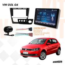 Kit Multimidia 9 MP5 Carplay Camera Moldura Gol G6 Conector