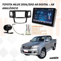 Kit Multimidia 9 MP5 Carplay Camera Moldura Hilux Chicote Adaptador Antena