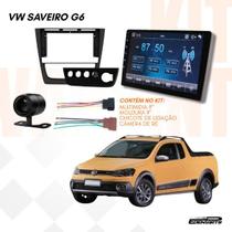 Kit Multimidia 9 MP5 Carplay Camera Moldura Saveiro G6 Conector