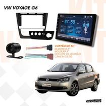 Kit Multimidia 9 MP5 Carplay Camera Moldura Voyage G6 Conector