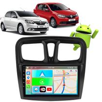 Kit Multimidia 9” Sandero 2015-2024 Waze Youtube + Câmera e Moldura