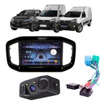 Kit Multimídia 9" Strada Fiorino Partner Mobi CarPlay Câmera Sensor Moldura