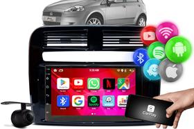 Kit Multimidia Android 12 Gps 2GB + Camera + Moldura FIAT PUNTO 2008 - 2012