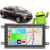 Kit Multimidia Android 7 polegadas Chevrolet Prisma 2013 a 2019 CarPlay Câmera