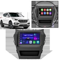 Kit multimidia android 7" santa fé 14/19 carplay androidauto