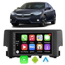 Kit Multimidia Android 7p Civic G10 2017-2021 CarPlay BT Waze Wifi Rádio