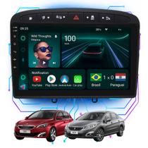 Kit Multimídia Android 9p Peugeot 308 408 2012-2019 4GB+64GB