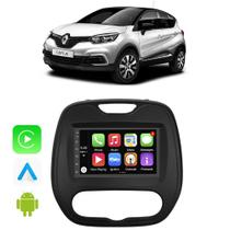 Kit Multimidia Android-Auto/Carplay Captur 2017-18-19-20-21-22-23-24 7" Gps Tv Online Voz Google Siri