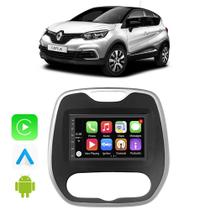 Kit Multimidia Android-Auto/Carplay Captur 2017-18-19-20-21-22-23-24 7" Gps Tv Online Voz Google Siri