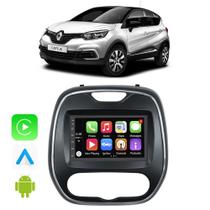 Kit Multimidia Android-Auto/Carplay Captur 2017-18-19-20-21-22-23-24 7" Gps Tv Online Voz Google Siri