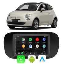 Kit Multimidia Android Auto Carplay Fiat 500 2010 2011 A 2016 2017 7" Voz Google Siri Tv Bluetooth