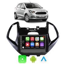 Kit Multimidia Android-Auto/Carplay Ford Ka 2015 2016 2017 7" Voz Google Siri Tv Bluetooth Gps