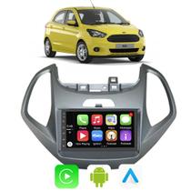 Kit Multimidia Android-Auto/Carplay Ford Ka 2015 2016 2017 7" Voz Google Siri Tv Bluetooth Gps - E-Carplay