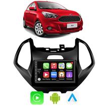 Kit Multimidia Android-Auto/Carplay Ford Ka 2015 2016 2017 7" Voz Google Siri Tv Bluetooth Gps