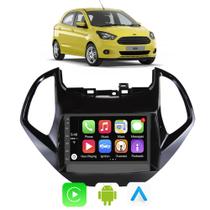 Kit Multimidia Android Auto Carplay Ford Ka 2015 2016 2017 7" Voz Google Siri Tv Online Bluetooth