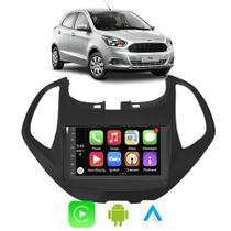 Kit Multimidia Android Auto Carplay Ford Ka 2015 2016 2017 7" Voz Google Siri Tv Online Bluetooth