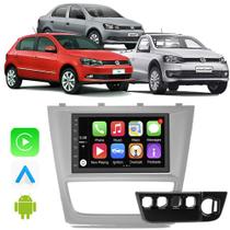 Kit Multimidia Android-Auto/Carplay Gol Saveiro Voyage G6 2013 2014 2015 2016 7" Voz Google Tv - E-Carplay
