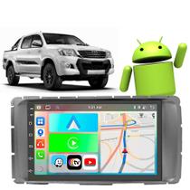 Kit Multimidia Android Auto Carplay Hilux 2012 2013 2014 2015 7" Voz Google Siri Tv Bluetooth Gps - E-Carplay