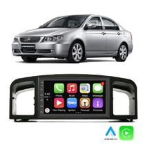 Kit Multimidia Android Auto Carplay Lifan 620 2010 2011 2012 7" Voz Google Siri Tv Online Gps
